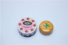 Cosmetic Metal Lids Cream Metal Jar With Round Shape And Colorful Painting