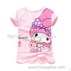 little girl t shirts 100% Cotton Full Printing Little Girl T Shirt