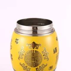 Stainless steel Vacuum Tea Caddy Fashion Present for House Storage printed Logo