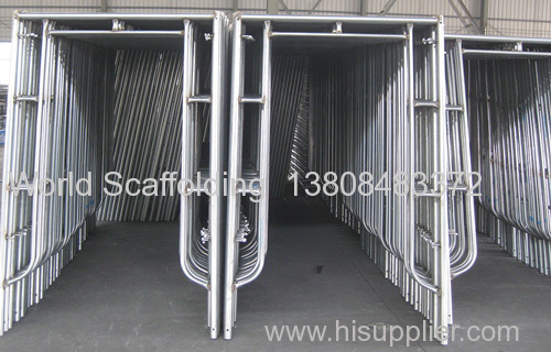 High Quality hot dip Galvanized Frame scaffolding for working platform or support system