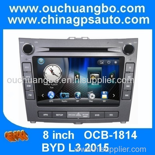Ouchuangbo audio dvd gps radio BYD L3 2015 support iPod USB MP3 China facotory price