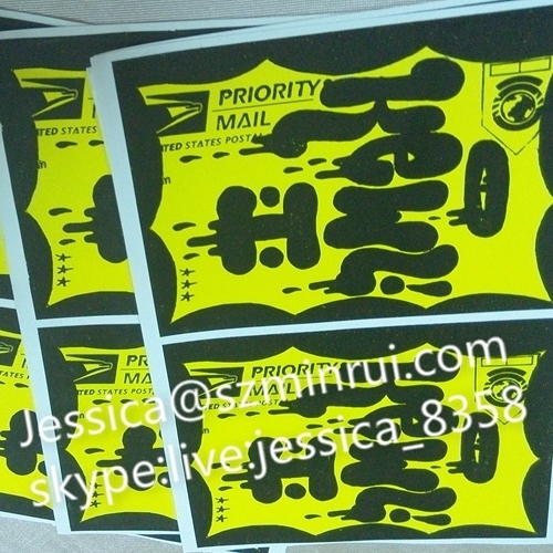 Custom High Quality Ultra Destructible Vinyl Eggshell Sticker Colorful Custom Design Eggshell Graffiti Stickers Printing