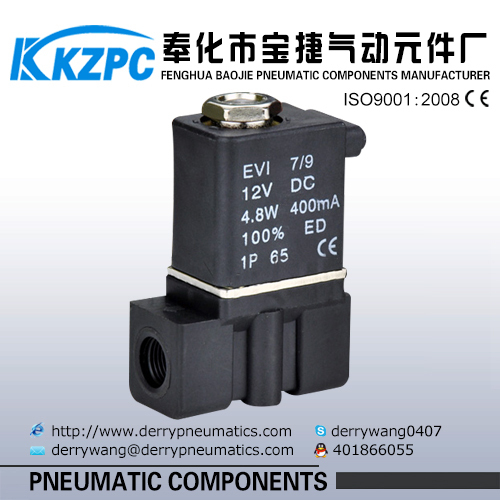 1/8" 12V DC Normally closed 2P Series Plastic 2 way Solenoid valve