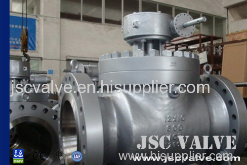 Top entry trunnion ball valve