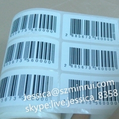 Custom Security Void Barcode Stickers Non Removable Asset tag Self Destructible Security Brittle Labels in Set with Numb