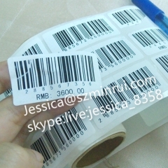 Custom Security Void Barcode Stickers Non Removable Asset tag Self Destructible Security Brittle Labels in Set with Numb