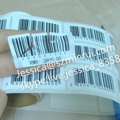 Custom Security Void Barcode Stickers Non Removable Asset tag Self Destructible Security Brittle Labels in Set with Numb