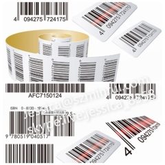 Custom Security Void Barcode Stickers Non Removable Asset tag Self Destructible Security Brittle Labels in Set with Numb