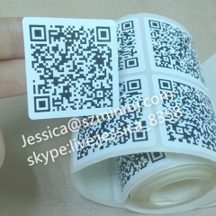 Supply Custom Tamper Proof Barcode Stickers Ultra Destructible Vinyl Sticker Type Security Warranty QR Code Stickers Rol