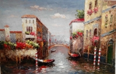 100% Handmade High Qualitty Beautiful Mediterranean Oil Painting