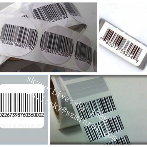  Kinds of Printed Barcode Stickers Printing Different Patterns and Colors Use As Security Lable