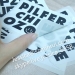 Custom Black Words Very Strong Adhesive Self Destructive Excellent Eggshell Sticker Hard to Scrub