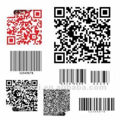 Kinds of Printed Barcode Stickers Printing Different Patterns and Colors Use As Security Lable