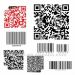 Kinds of Printed Barcode Stickers Printing Different Patterns and Colors Use As Security Lable from Minrui