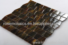 Rose Latest Iridescent Series Glass Mosaic with Trapezoid shape