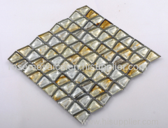 Rose Latest Iridescent Series Glass Mosaic with Trapezoid shape