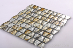 Rose Latest Iridescent Series Glass Mosaic with Trapezoid shape