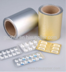 custom printed and hard temper aluminum foil for tablets pills packaging