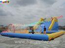 Custom 0.9MM PVC tarpaulin Inflatable above ground pool slides for water toys