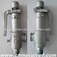 Stainless steel spring loaded low lift safety valve