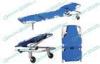 186 * 51 * 25cm Hospitals Sports Foldaway stretcher with two castors and safety belts