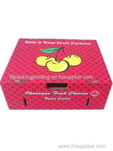 Recycle customized packaging cherry fruit box corrugated fruit box