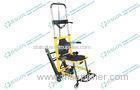 Mobile emergency ambulance chairs for stairs evacuation with two folded handles