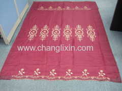 curtain embroidery taffeta lining