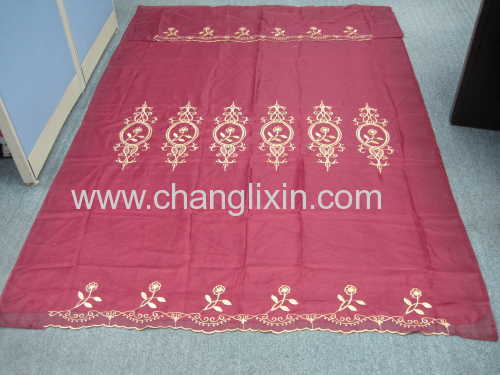 100% Polyester Embroidery Curtain With Taffeta Lining