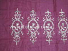 100% Polyester Embroidery Curtain With Taffeta Lining