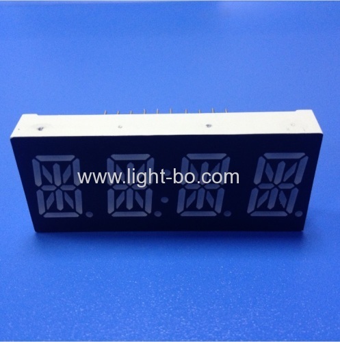 Ultra Blue Custom Design 0.54 4-digit 14-segment LED Displays with package dimensions 50.4 x21.15 x 15 mm