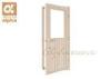 Commercial Aspen Sauna Glass Door Luxury Wooden Frame with window grids