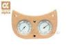 Dry Sauna Accessories Cat Sauna Thermometer Hygrometer With Hemlock Wood Case