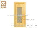 Traditional Type Sauna Wooden glass Door With Clear Toughened Glass Window