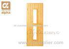Wooden Frame Sauna Glass Door WithTempered Colourless And Dark Brown Steam Sauna Glass