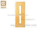 Wooden Frame Sauna Glass Door WithTempered Colourless And Dark Brown Steam Sauna Glass