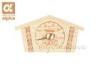 Wooden Pine Log House Sauna Thermometer barometer Thermometer 22 * 12 * 2.5CM