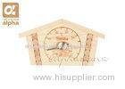 Wooden Pine Log House Sauna Thermometer barometer Thermometer 22 * 12 * 2.5CM