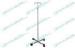 Height Adjustable Stainless Steel IV Drip Stand with Four Wheels and 4 hooks