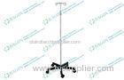 Hospital Furnitures Five Legs Removable Top Stainless Steel IV Pole with Plastic Base