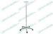 Aluminum Alloy Base Stainless Steel IV pole / IV Stand with Five Wheels