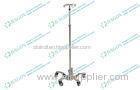 Five Wheels Full Stainless Steel IV Pole with Free Locker 1200 - 2000mm Height