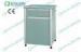 Aluminum Alloy and Density Board hospital bedside locker Cabinet with Satinless Steel Top