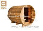 Stylish Grade A Wooden Red Cedar Steam Sauna Barrel Room for 5 - 6 Person