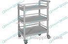 Orginal ABS Plastic Hospital Furnitures Medical Trolley with Noiseless Castors