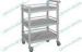 Orginal ABS Plastic Hospital Furnitures Medical Trolley with Noiseless Castors