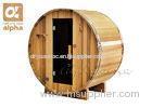 Dried Canadia Red Cedar Weather Resistant barrel shaped sauna Better Retain Heat