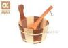 Canadia Red Cedar And White Pine 4L antique wooden buckets For Sauna Room Accessories