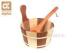 Canadia Red Cedar And White Pine 4L antique wooden buckets For Sauna Room Accessories