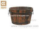 Nordic Wooden Barrel Planter / Flower Planter For Outdoor Garden Or faimily Courtyard